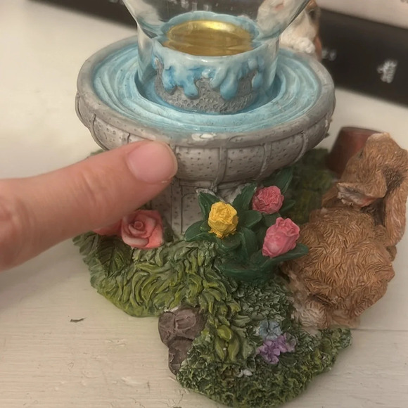 Vintage bunny candle holder spring flowers - Picture 6 of 8